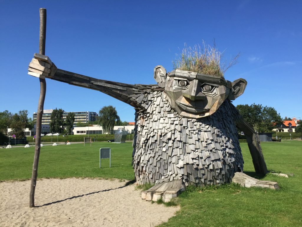 Troels the troll from Thomas Dambo in central Denmark on My New Danish Life.com