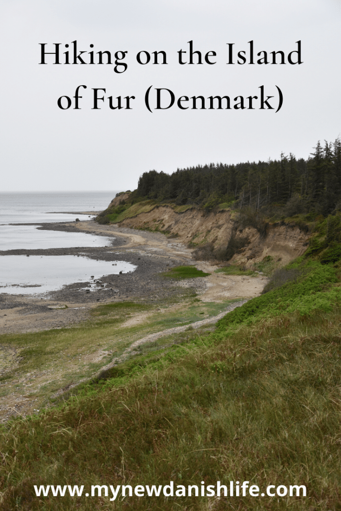 Hiking on the Island of Fur in Denmark (Pinterest pin)