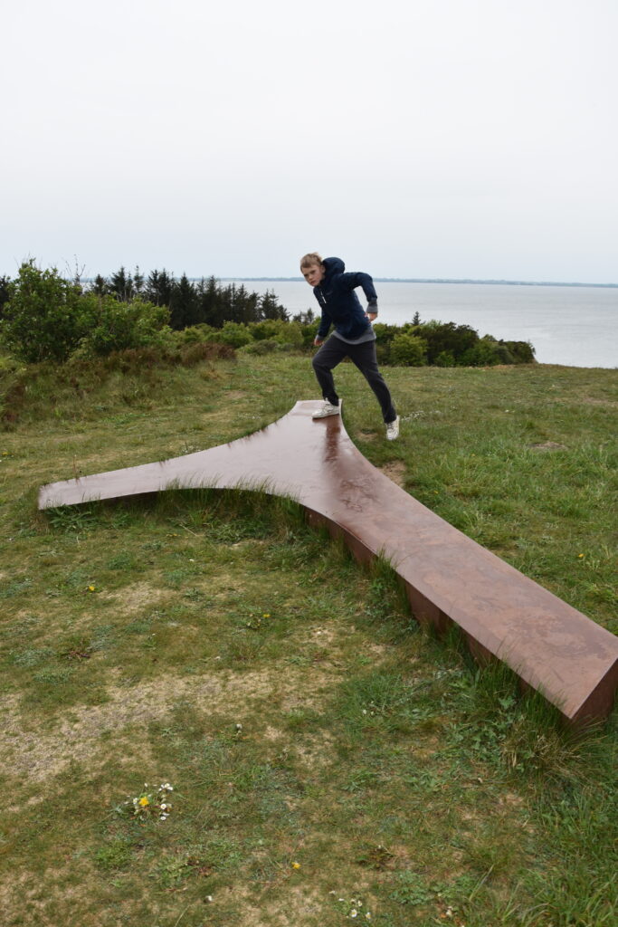 Top of the Knudeklinterne Cliffs on the Island of Fur in Denmark