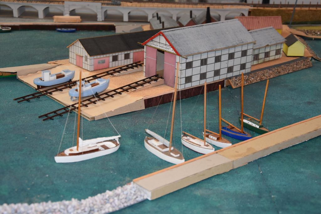Model harbor at the Struer Museum in Denmark