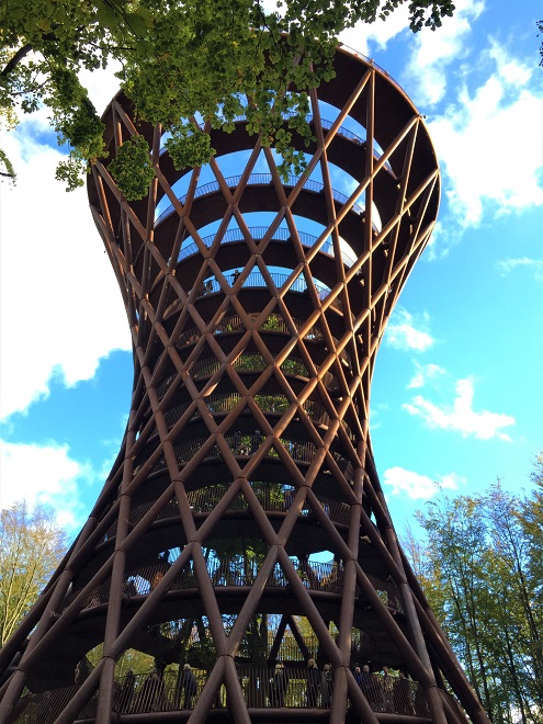 12 ramps to the Top of the Forest Tower near Copenhagen, Denmark