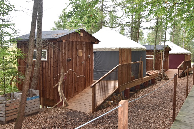Glamping Tents at Camp Adventure near the Forest Tower (Denmark)