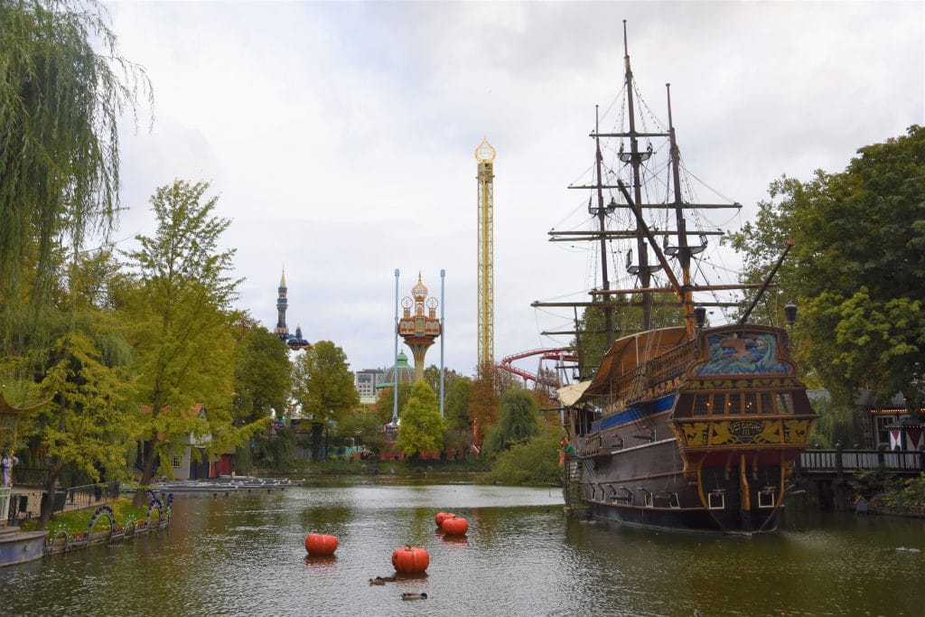 Tivoli Sø, lake and Pirate Ship at Tivoli Gardens in Copenhagen (My New Danish Life)
