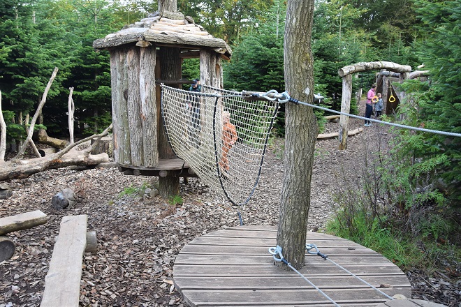 Wooden Playground at Camp Adventure and Forest Tower