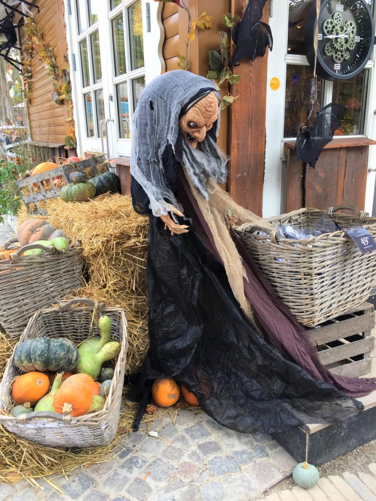 Scary witch at Tivoli Gardens in Copenhagen, Denmark (My New Danish Life)