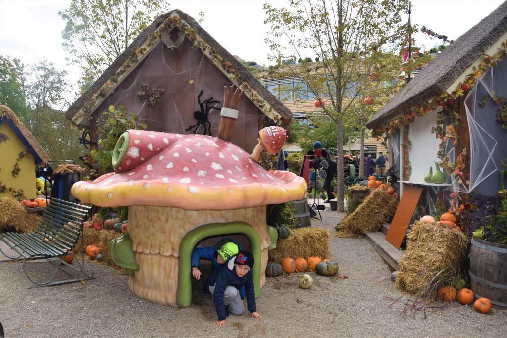 Playhouses and Halloween Booths at Tivoli Gardens in Copenhagen.
