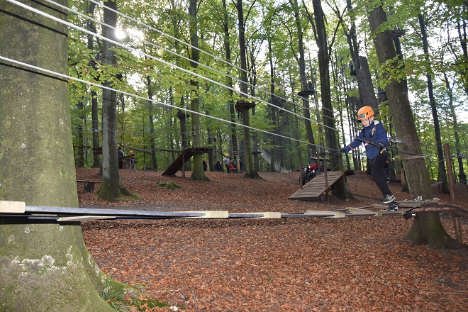 Children's ropes course at Camp Adventure near Copenhagen in Denmark
