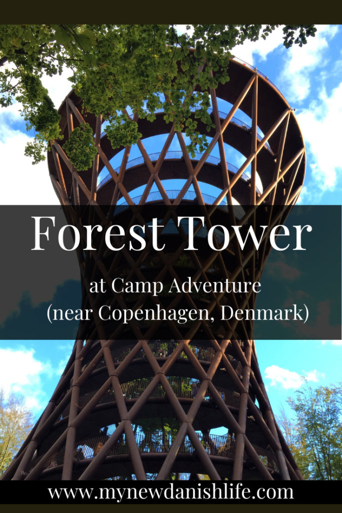 Pinterest Pin for Forest Tower Near Copenhagen, Denmark (My New Danish Life blog)