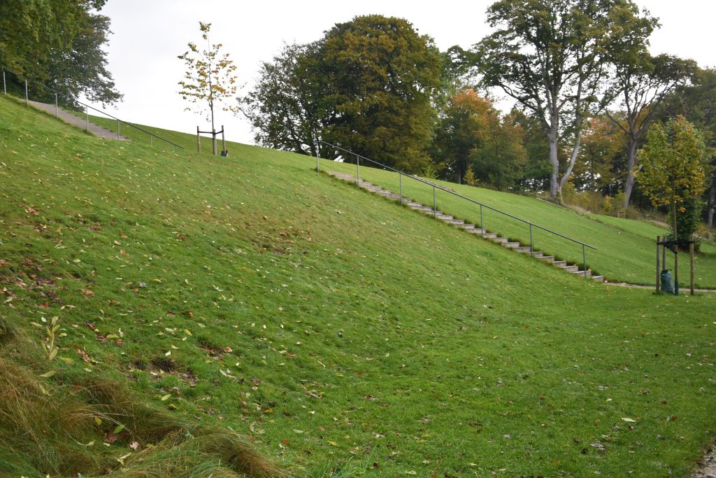Hill leading down to Hald Sø near Viborg, Denmark