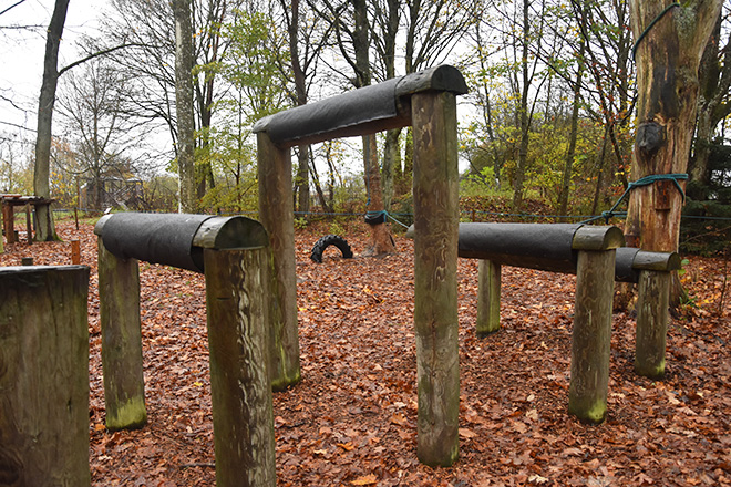 Tarzanbane obstacle course at Landal GreenParks in Denmark