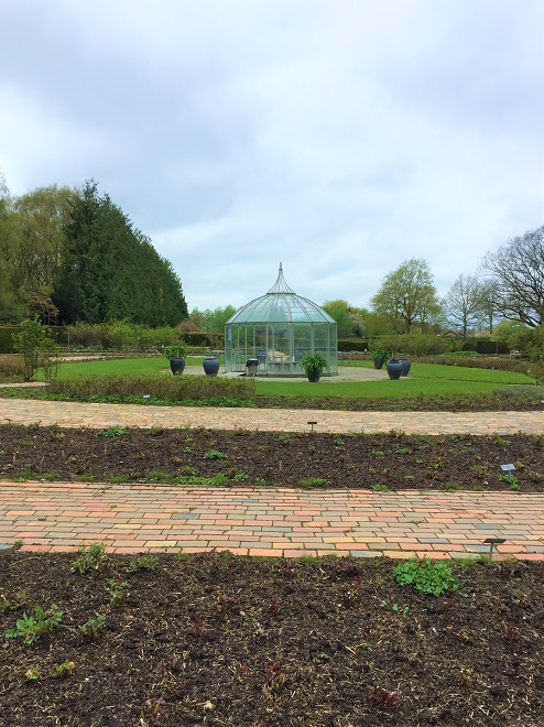 The rose garden in May before the flowers bloomed (geografisk have kolding)