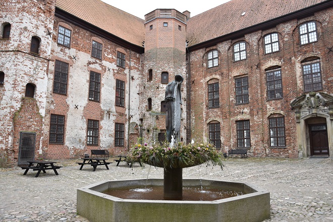 Courtyard to Koldinghus Castle in Denmark