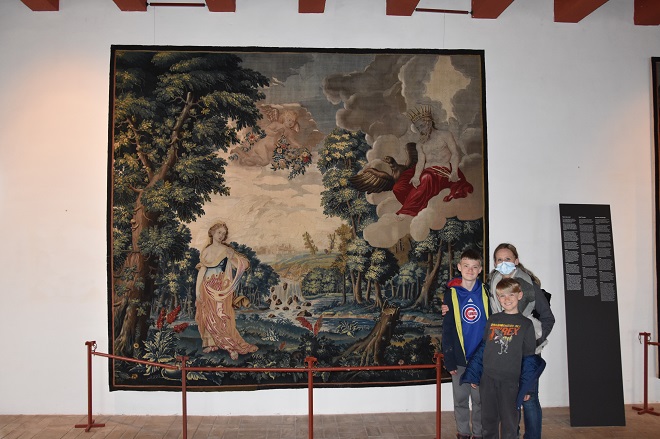 Tapestry in the Koldinghus Castle in Denmark