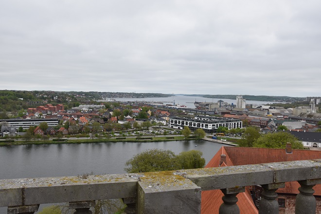 View of the Koldingfjord from the top of the Koldinghus Castle