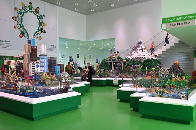 LEGO displays in the Green Zone at LEGO House in Denmark