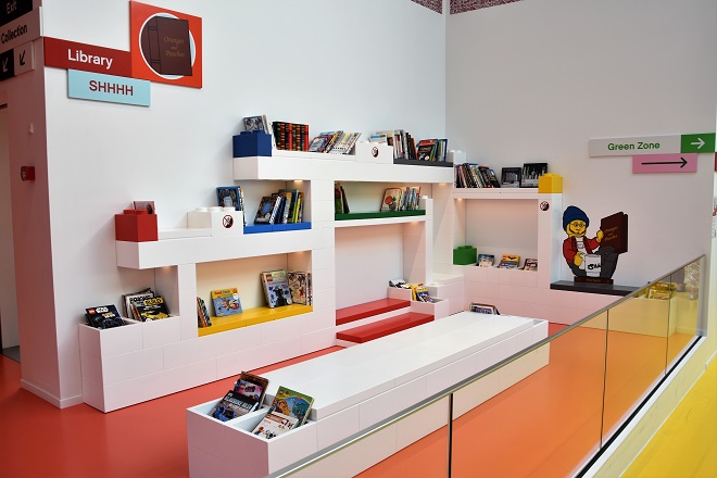 Library at the LEGO House in Denmark